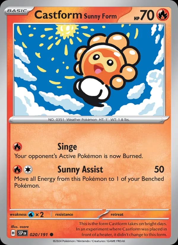 Castform Sunny Form — изображение карты