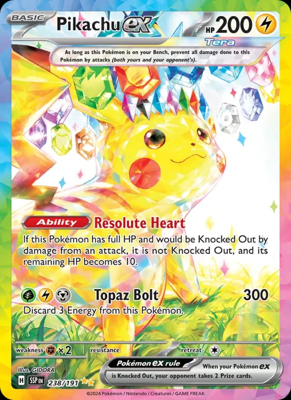 Pikachu ex — изображение карты