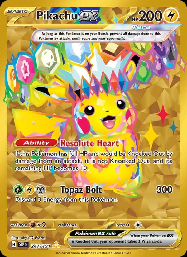 Pikachu ex — изображение карты