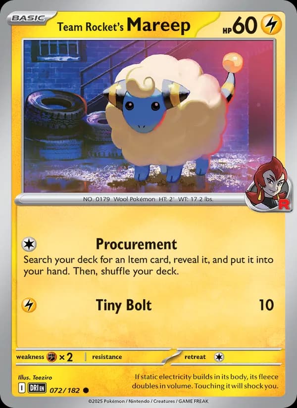 Team Rocket's Mareep — изображение карты