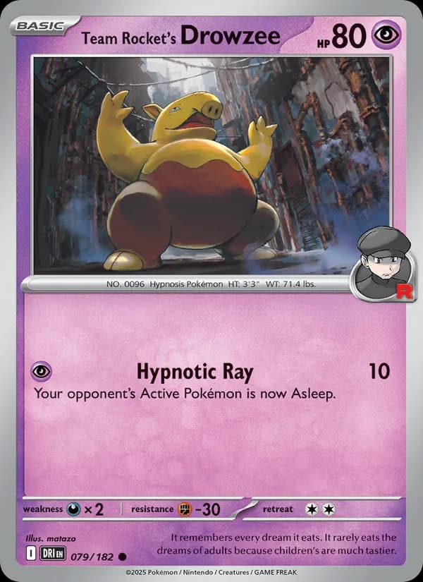 Team Rocket's Drowzee — изображение карты