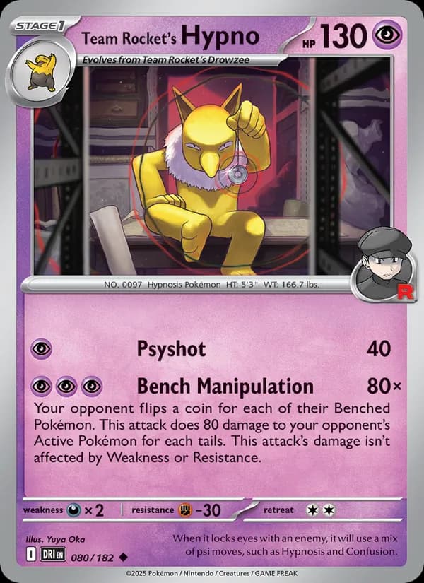 Team Rocket's Hypno — изображение карты