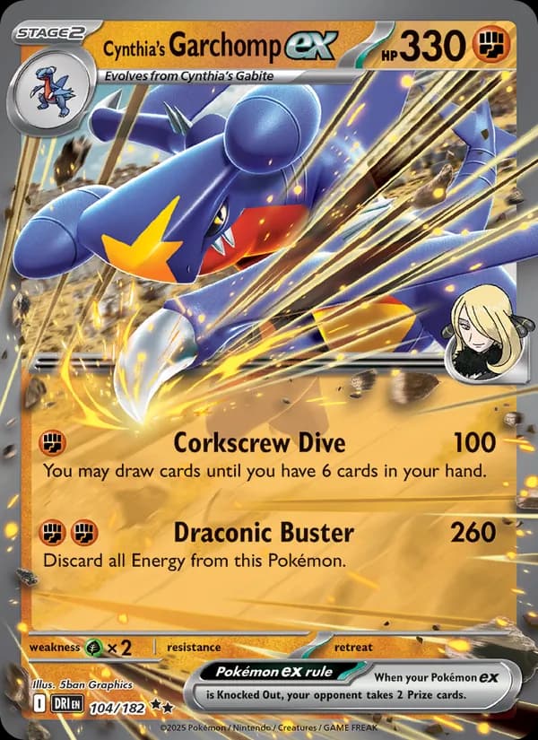 Cynthia's Garchomp ex — изображение карты