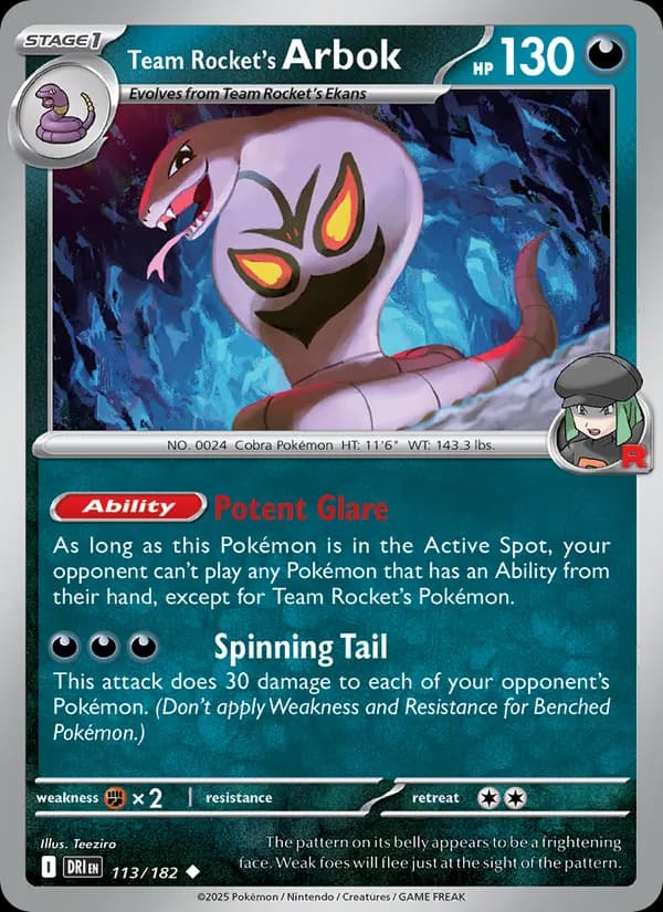Team Rocket's Arbok — изображение карты