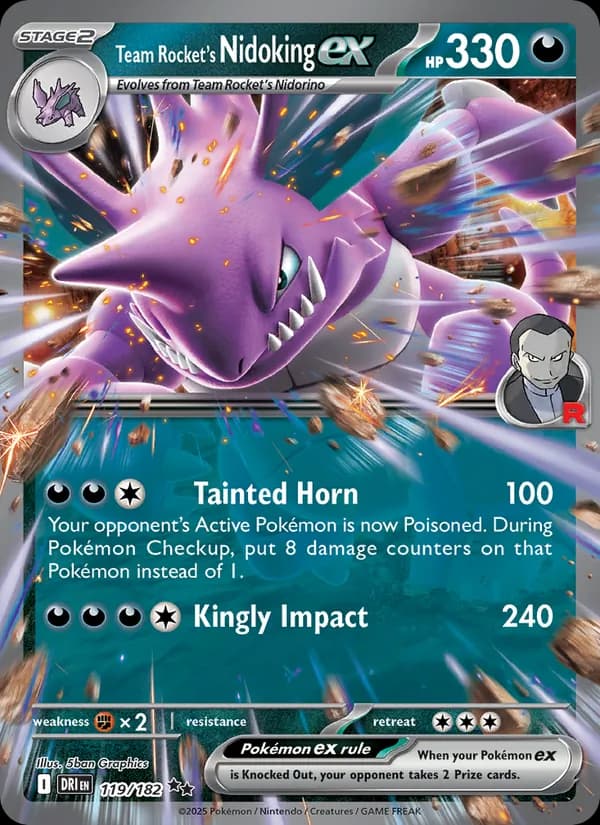 Team Rocket's Nidoking ex — изображение карты