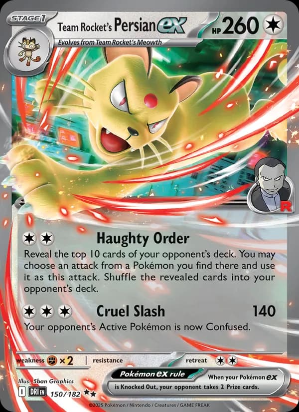 Team Rocket's Persian ex — изображение карты