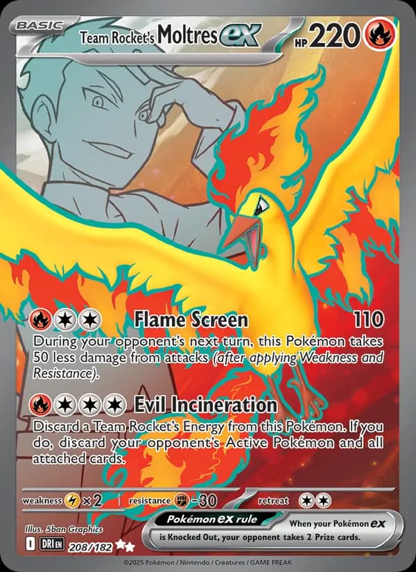 Team Rocket's Moltres ex — изображение карты