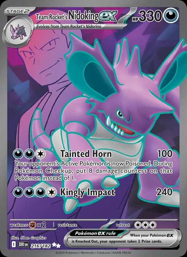 Team Rocket's Nidoking ex — изображение карты