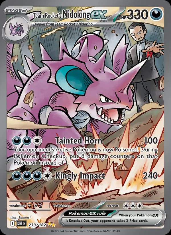 Team Rocket's Nidoking ex — изображение карты