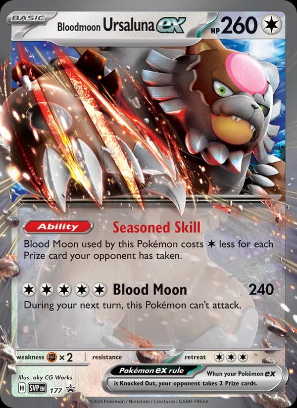Bloodmoon Ursaluna ex — изображение карты