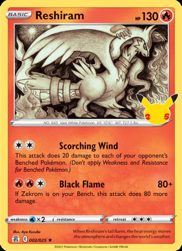 Reshiram — изображение карты