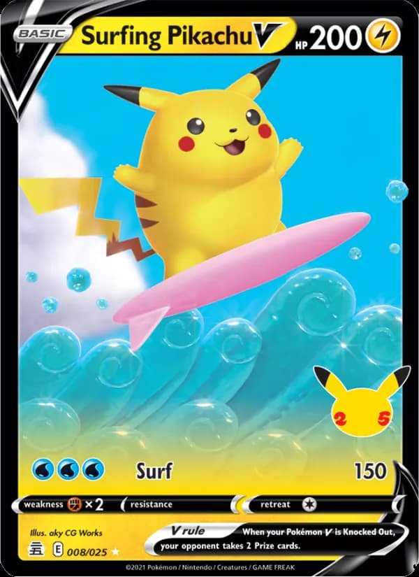 Surfing Pikachu V — изображение карты
