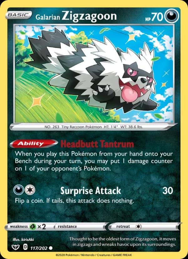 Galarian Zigzagoon — изображение карты