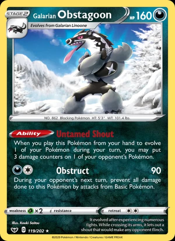 Galarian Obstagoon — изображение карты