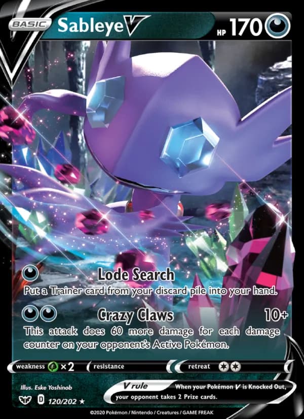Sableye V — изображение карты