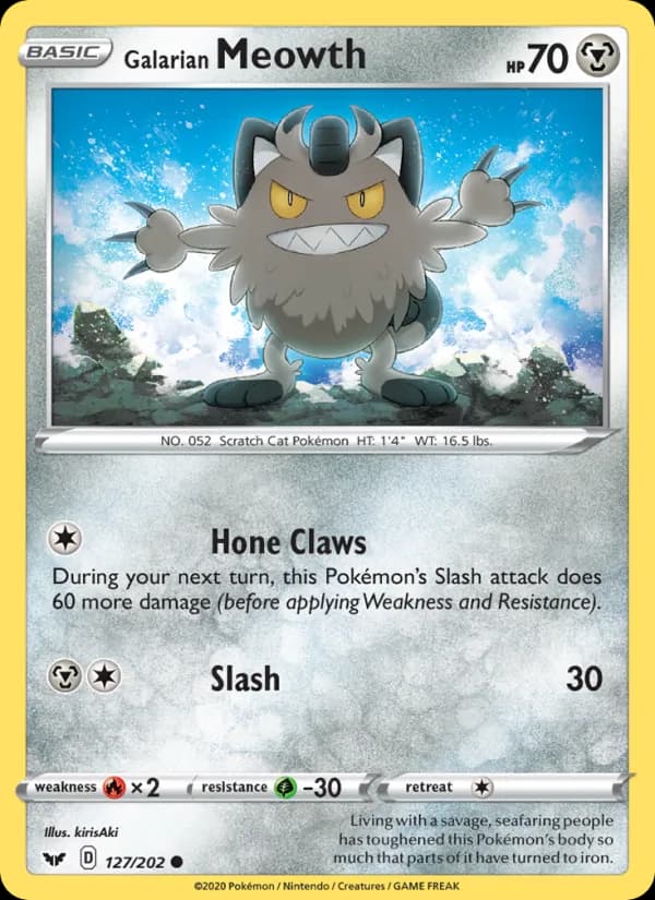 Galarian Meowth — изображение карты
