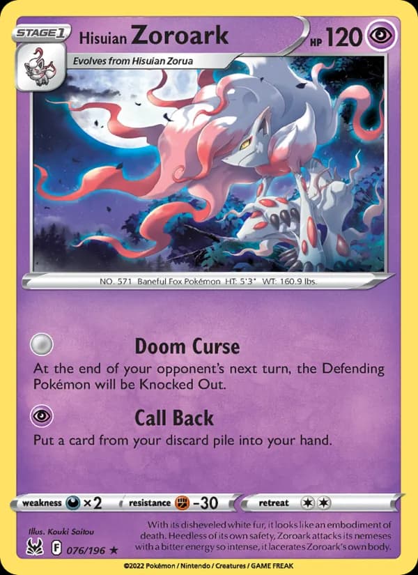 Hisuian Zoroark — изображение карты