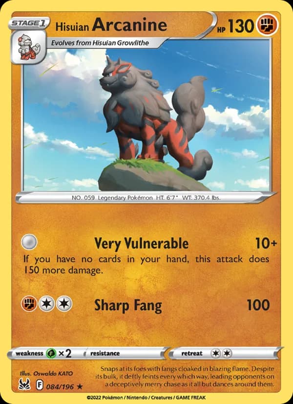 Hisuian Arcanine — изображение карты