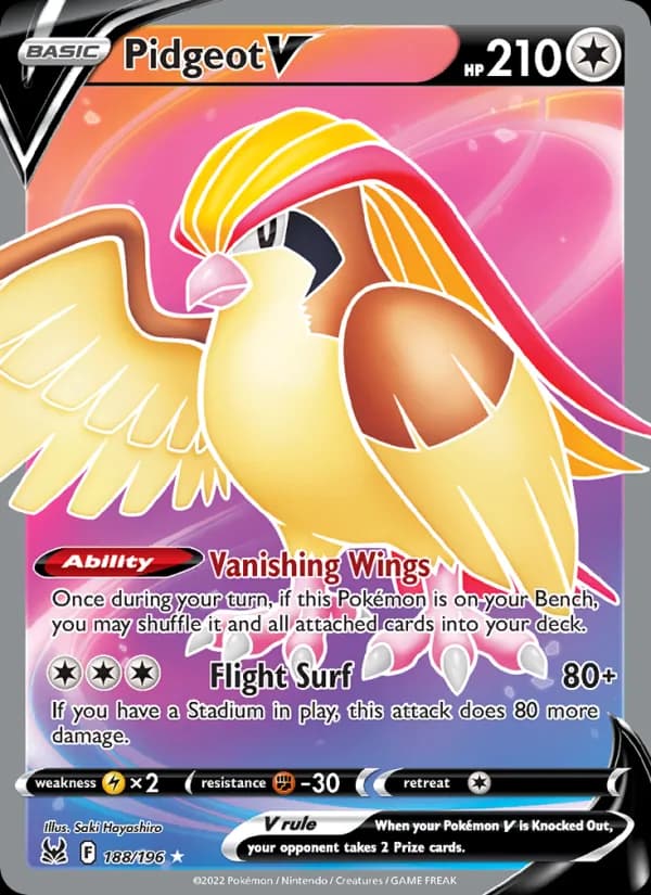 Pidgeot V — изображение карты
