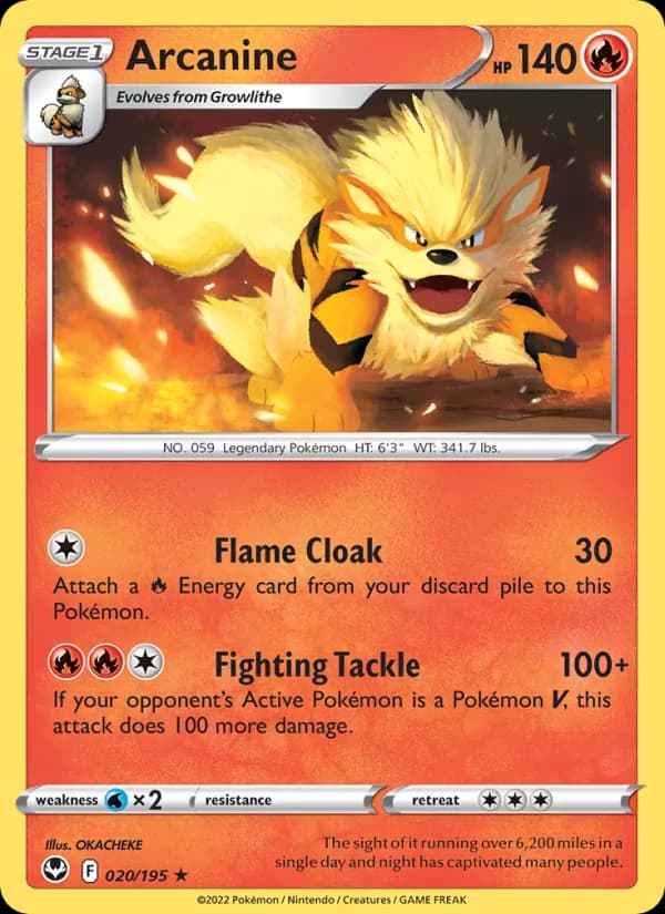 Arcanine — изображение карты