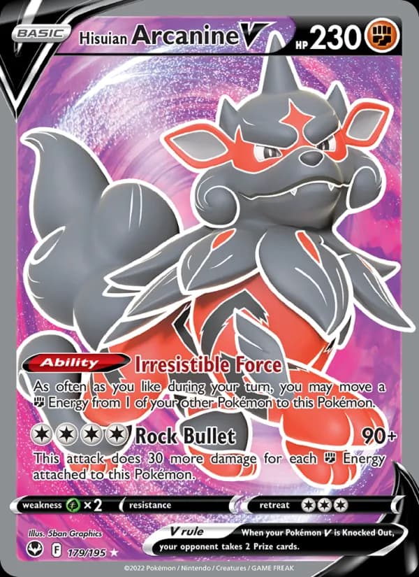 Hisuian Arcanine V — изображение карты