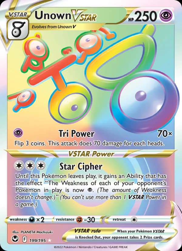Unown VSTAR — изображение карты