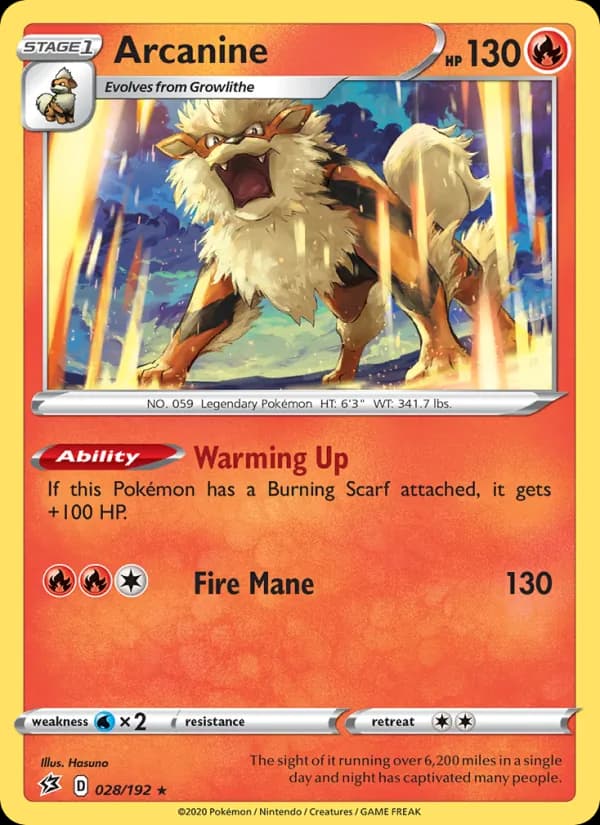 Arcanine — изображение карты