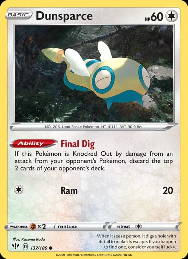 Dunsparce — изображение карты