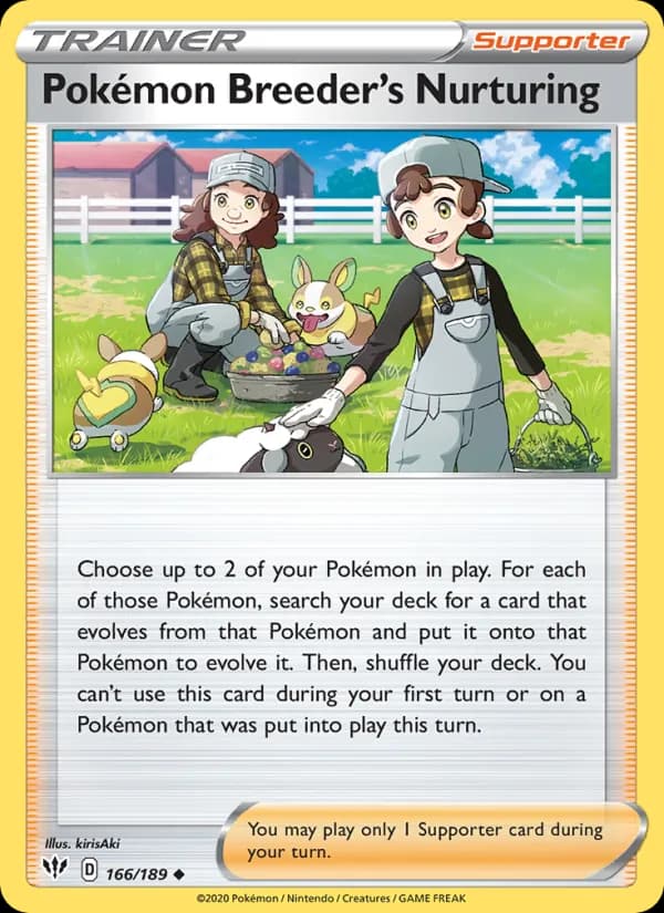 Pokémon Breeder's Nurturing — изображение карты