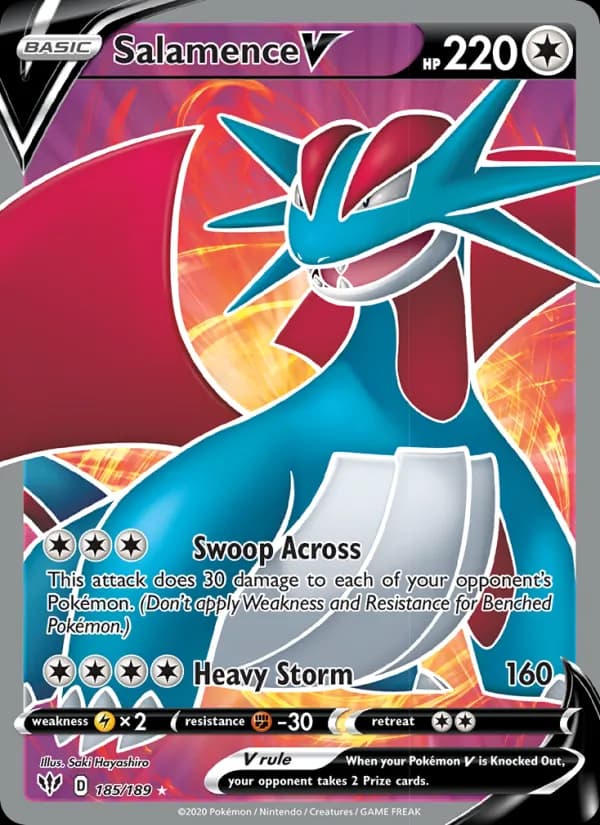 Salamence V — изображение карты