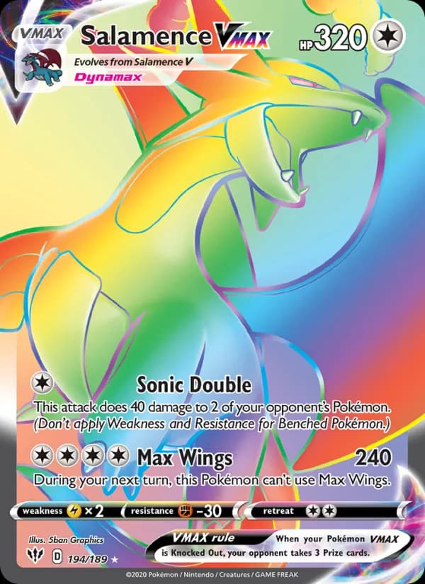 Salamence VMAX — изображение карты