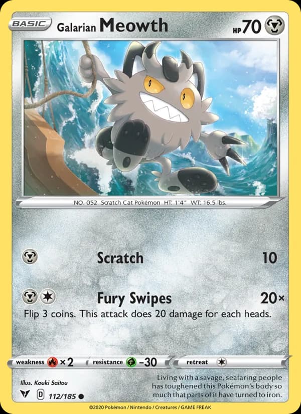 Galarian Meowth — изображение карты
