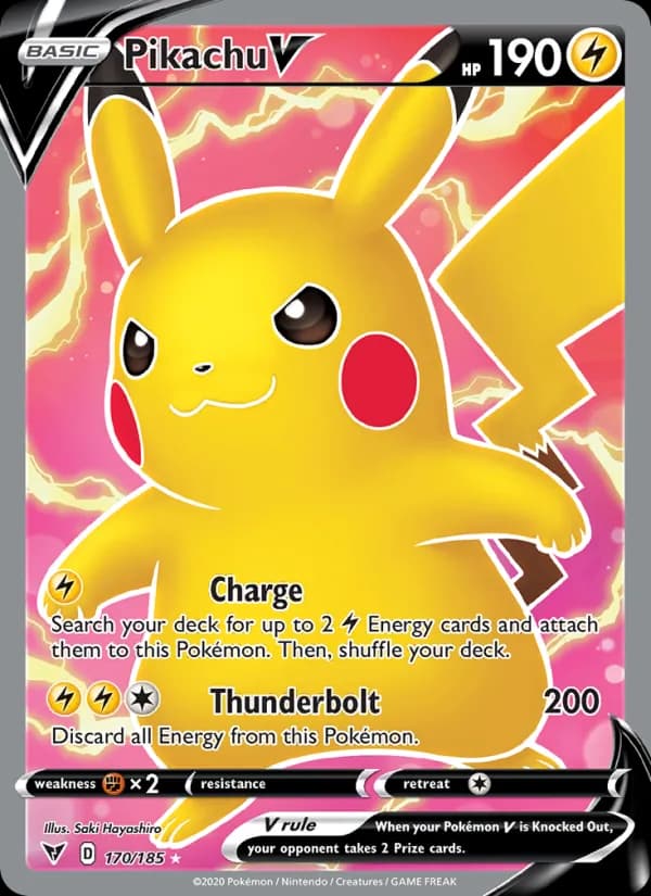 Pikachu V — изображение карты