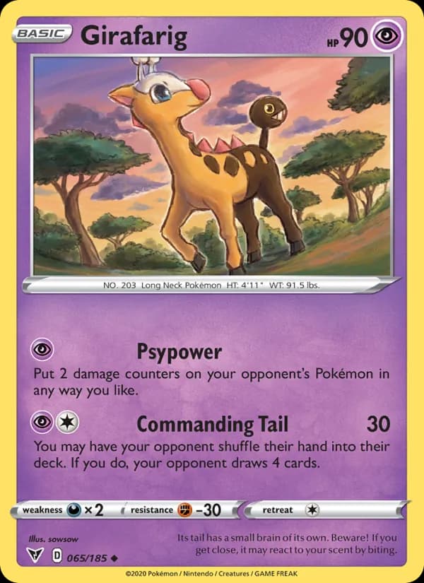 Girafarig — изображение карты