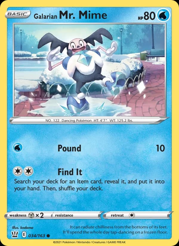 Galarian Mr. Mime — изображение карты