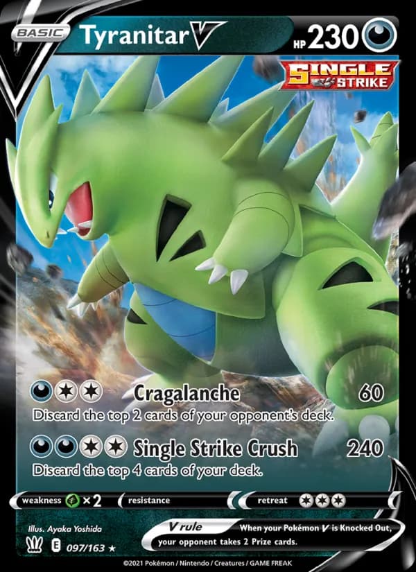 Tyranitar V — изображение карты