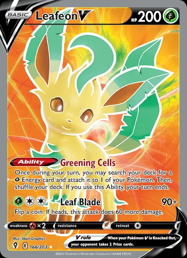 Leafeon V — изображение карты