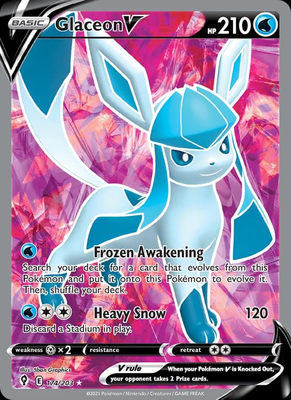 Glaceon V — изображение карты