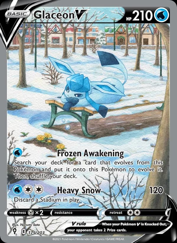 Glaceon V — изображение карты