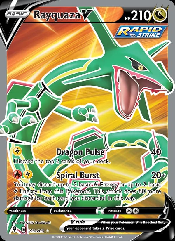 Rayquaza V — изображение карты
