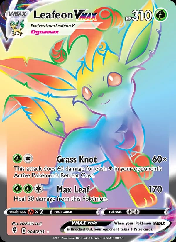 Leafeon VMAX — изображение карты