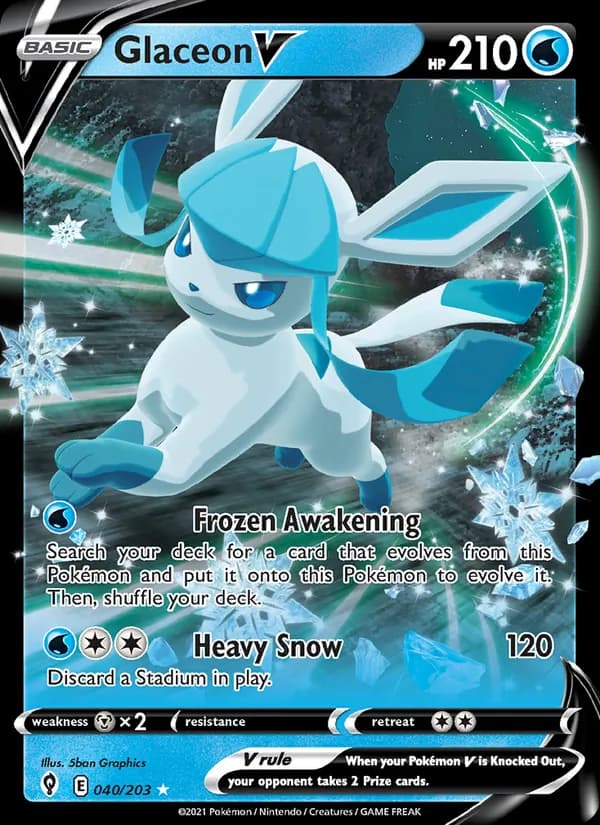 Glaceon V — изображение карты