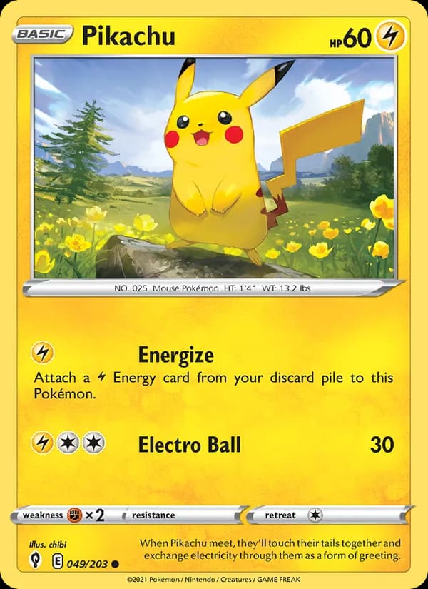 Pikachu — изображение карты