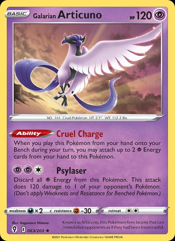Galarian Articuno — изображение карты