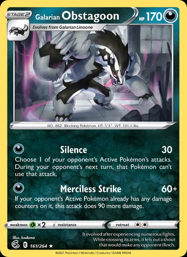 Galarian Obstagoon — изображение карты