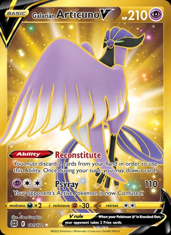 Galarian Articuno V — изображение карты
