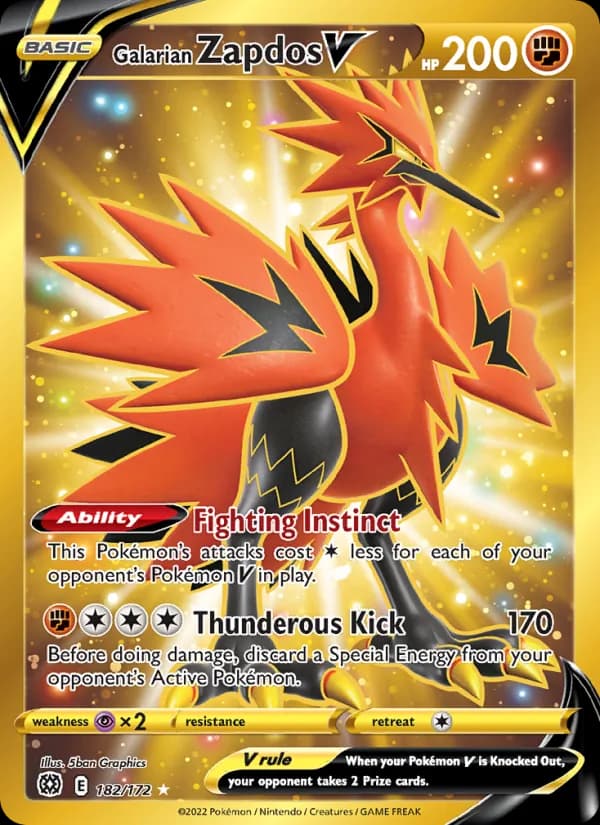 Galarian Zapdos V — изображение карты