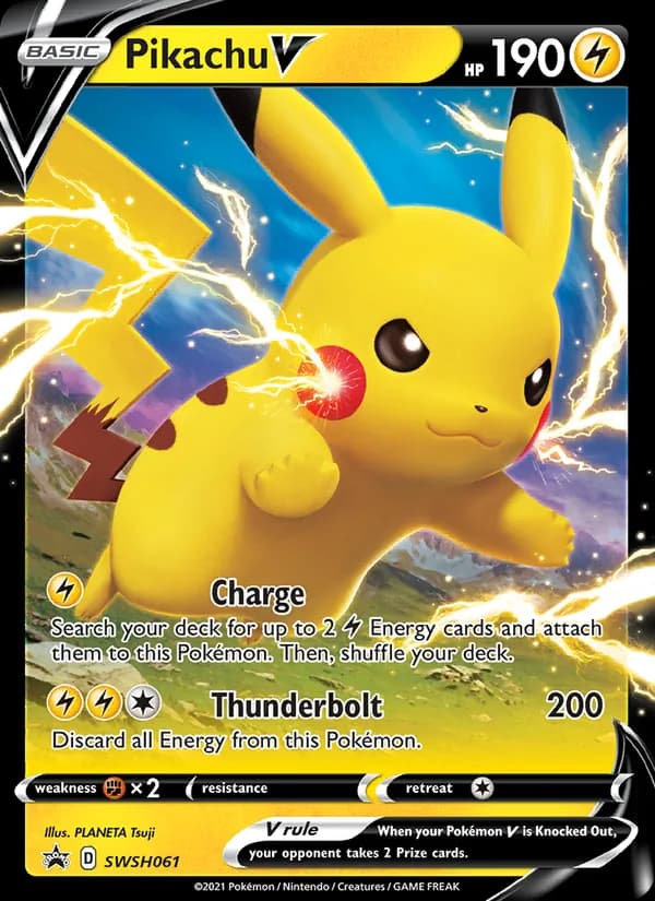 Pikachu V — изображение карты