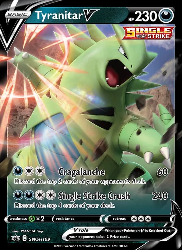 Tyranitar V — изображение карты