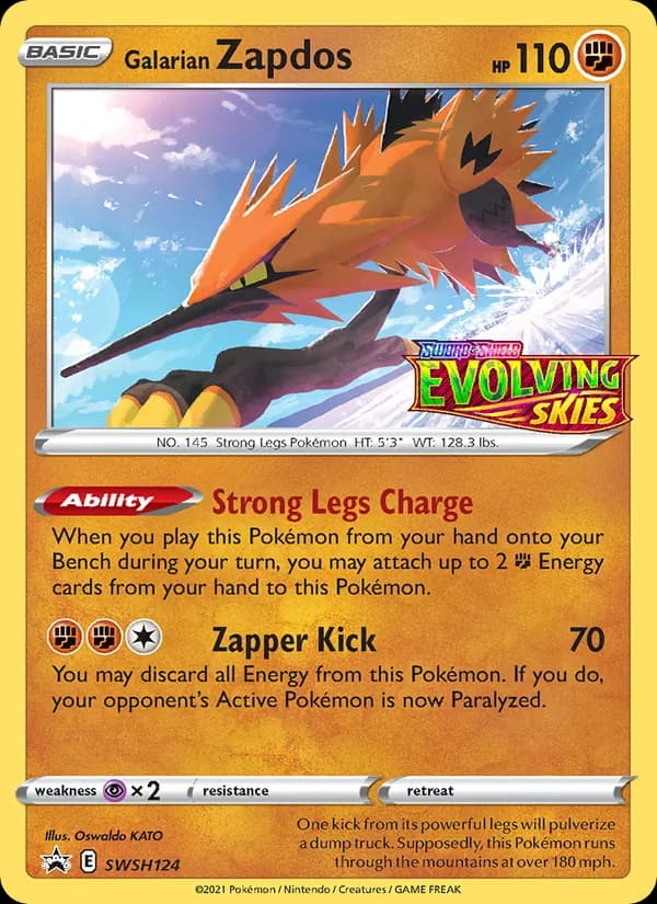 Galarian Zapdos — изображение карты